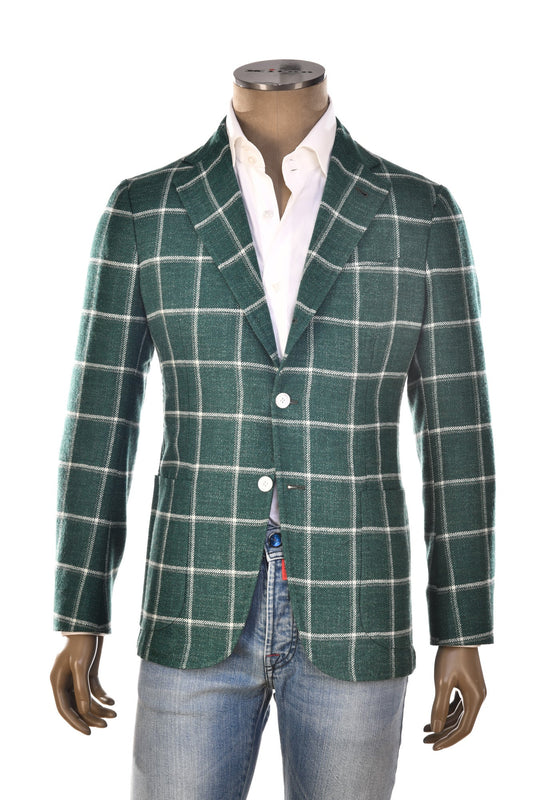 Sartorio Windowpane Virgin Wool-Silk Sport Jacket
