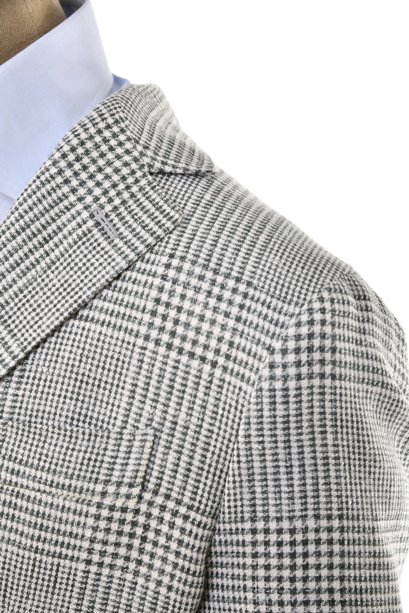 Sartorio Prince of Wales Linen-Cotton Sport Jacket
