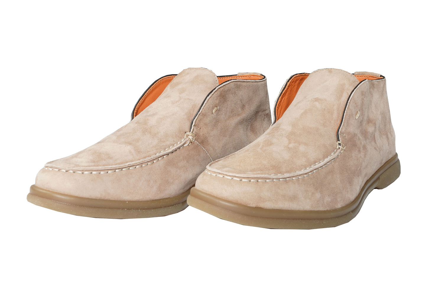 Andrea Ventura Suede High Loafers w/ Rubber Soles