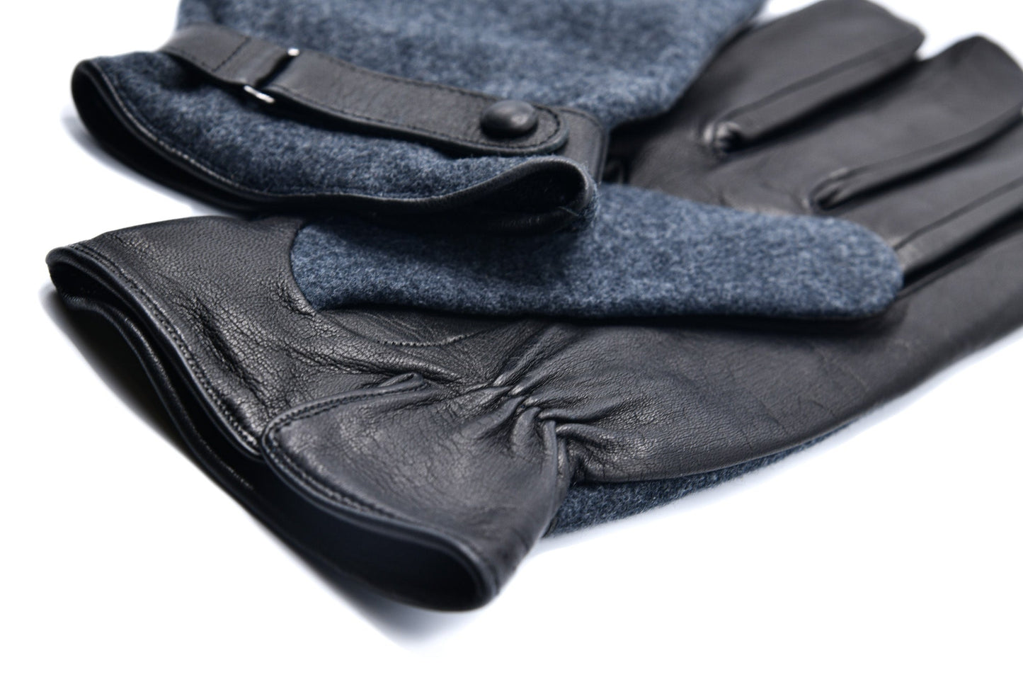 Mario Portolano Leather-Suede Belt Gloves