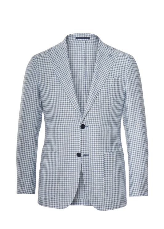 Sartorio Houndstooth Silk-Wool Sport Jacket