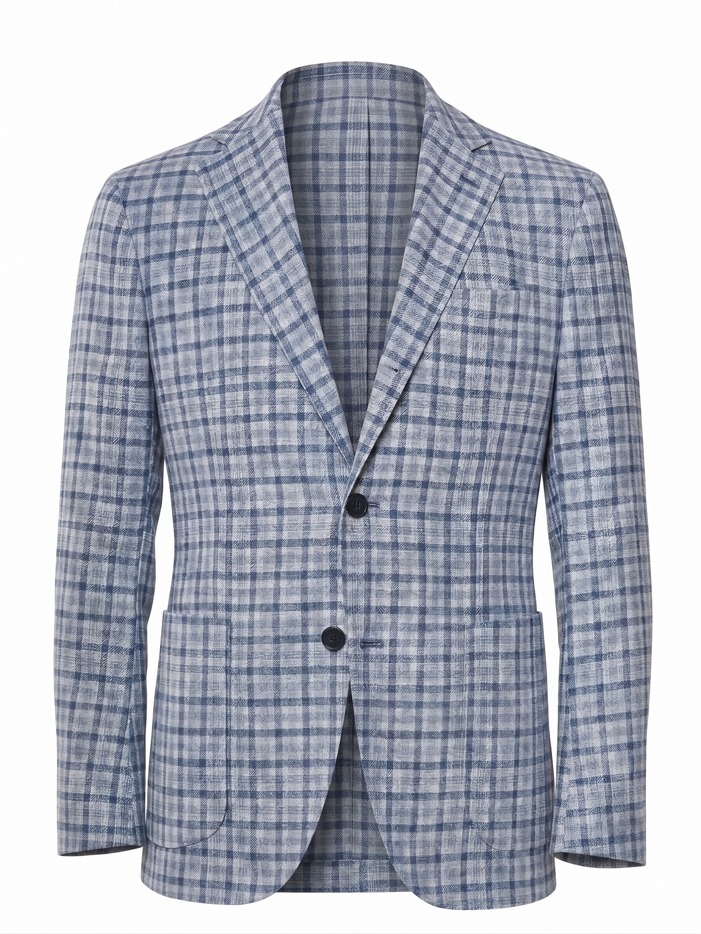 Sartorio Gingham Wool-Silk Sport Jacket
