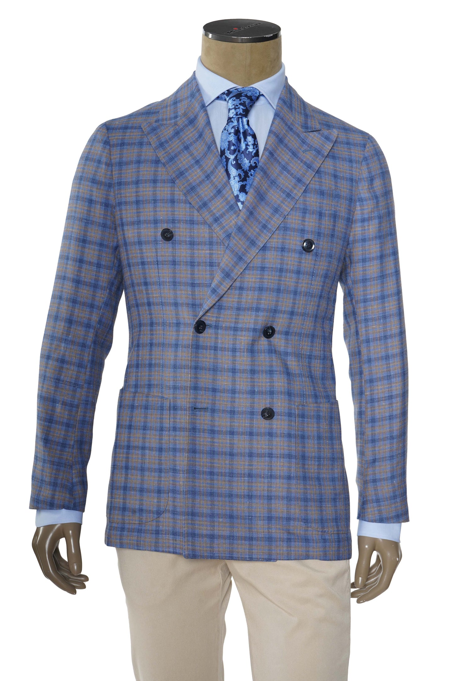 Sartorio Double Breasted Virgin Wool-Silk Sport Jacket