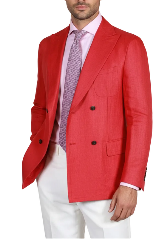 Brioni Linen Double Breasted Sport Jacket