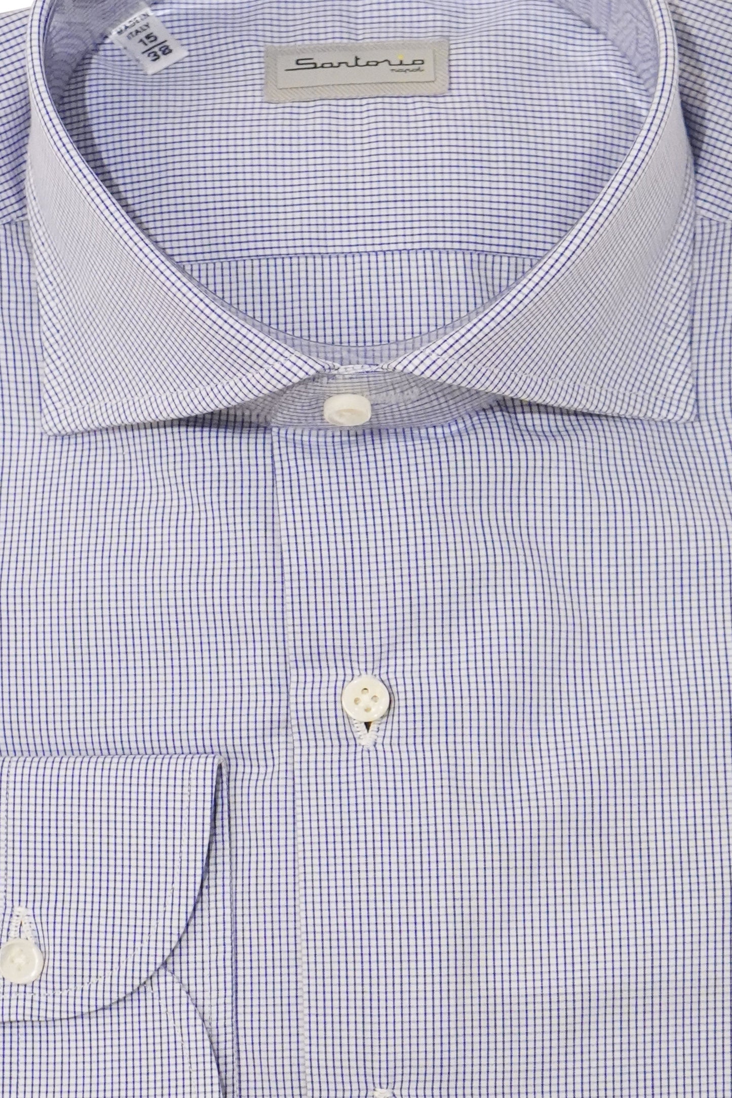 Sartorio Micro Box Check Cotton Dress Shirt
