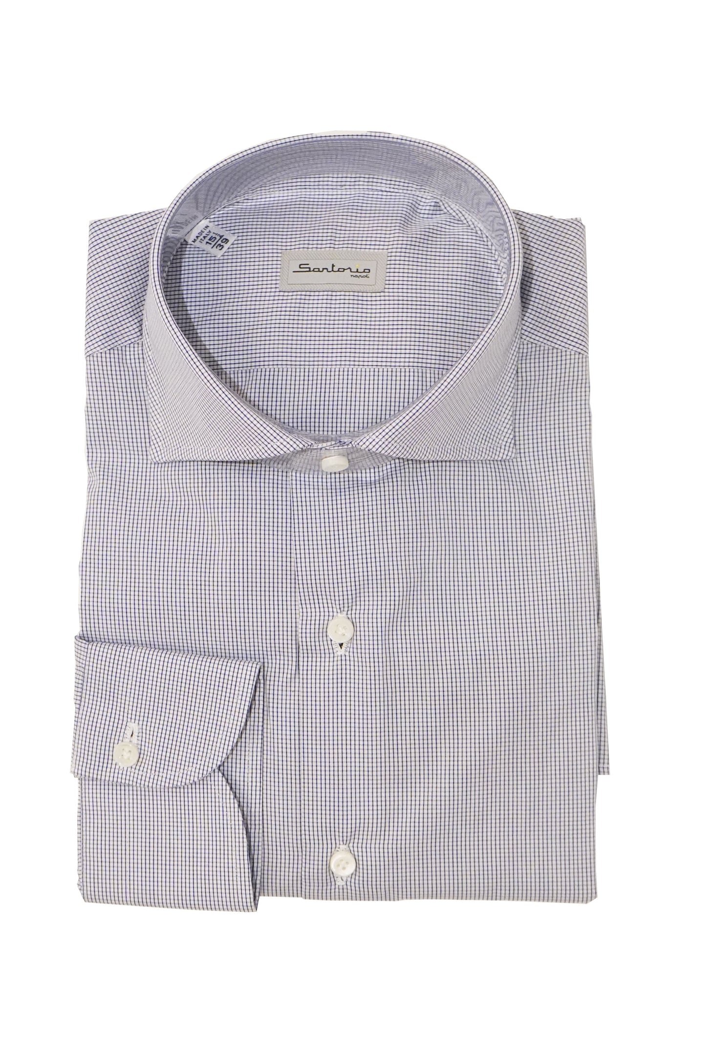 Sartorio Micro Box Check Cotton Dress Shirt