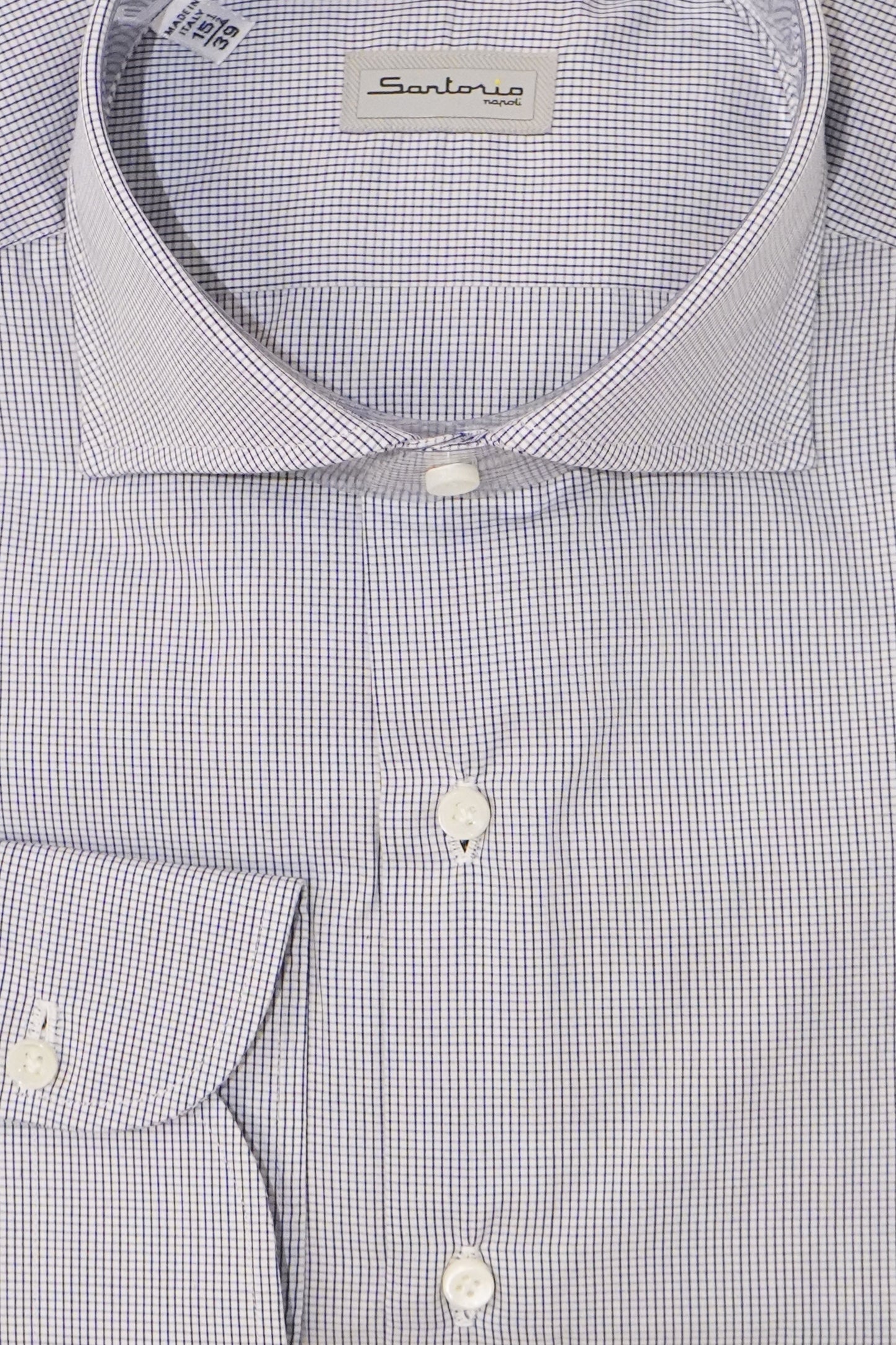 Sartorio Micro Box Check Cotton Dress Shirt