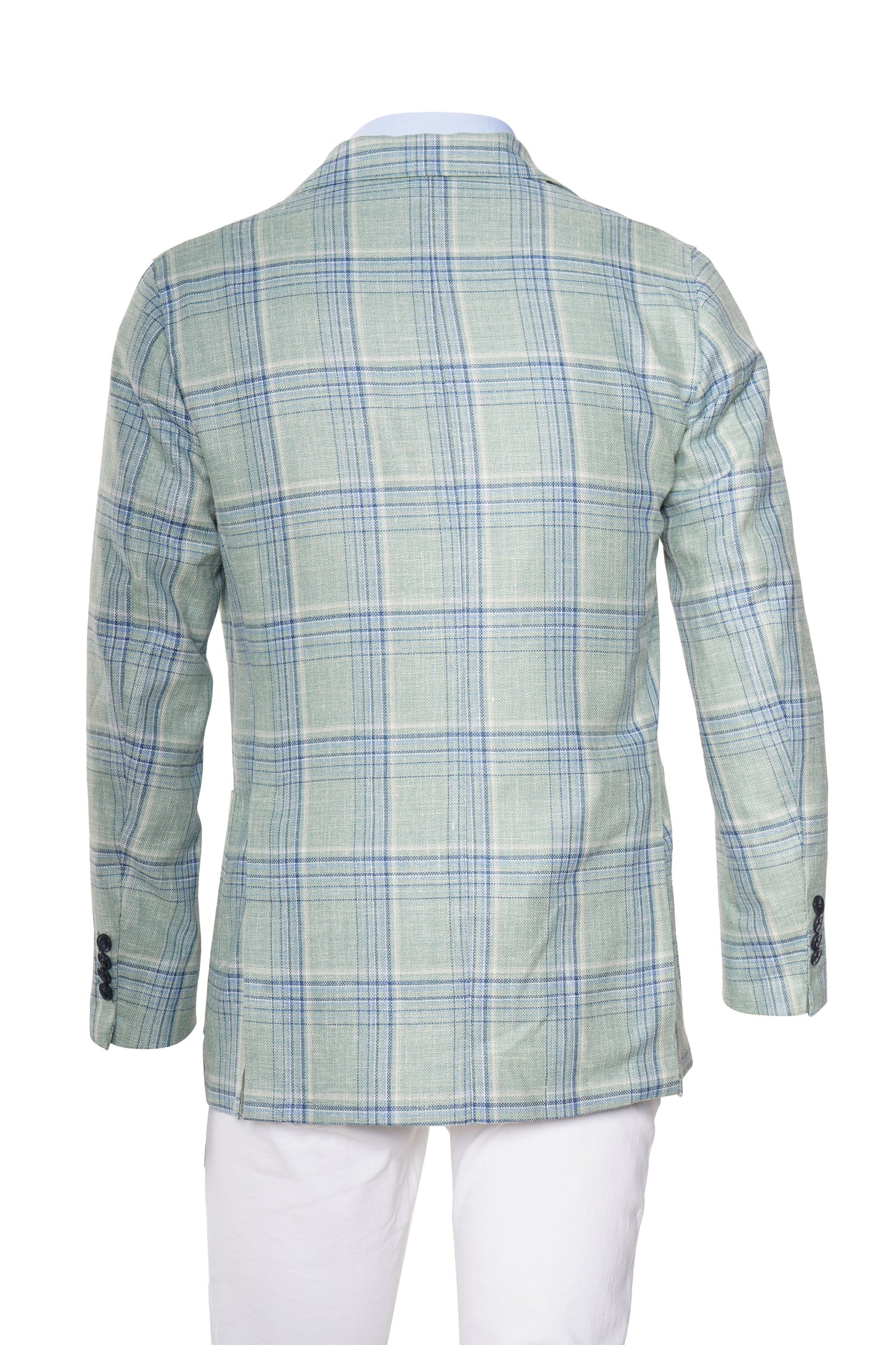 Sartorio Double-Breasted Plaid Virgin Wool-Silk Sport Jacket