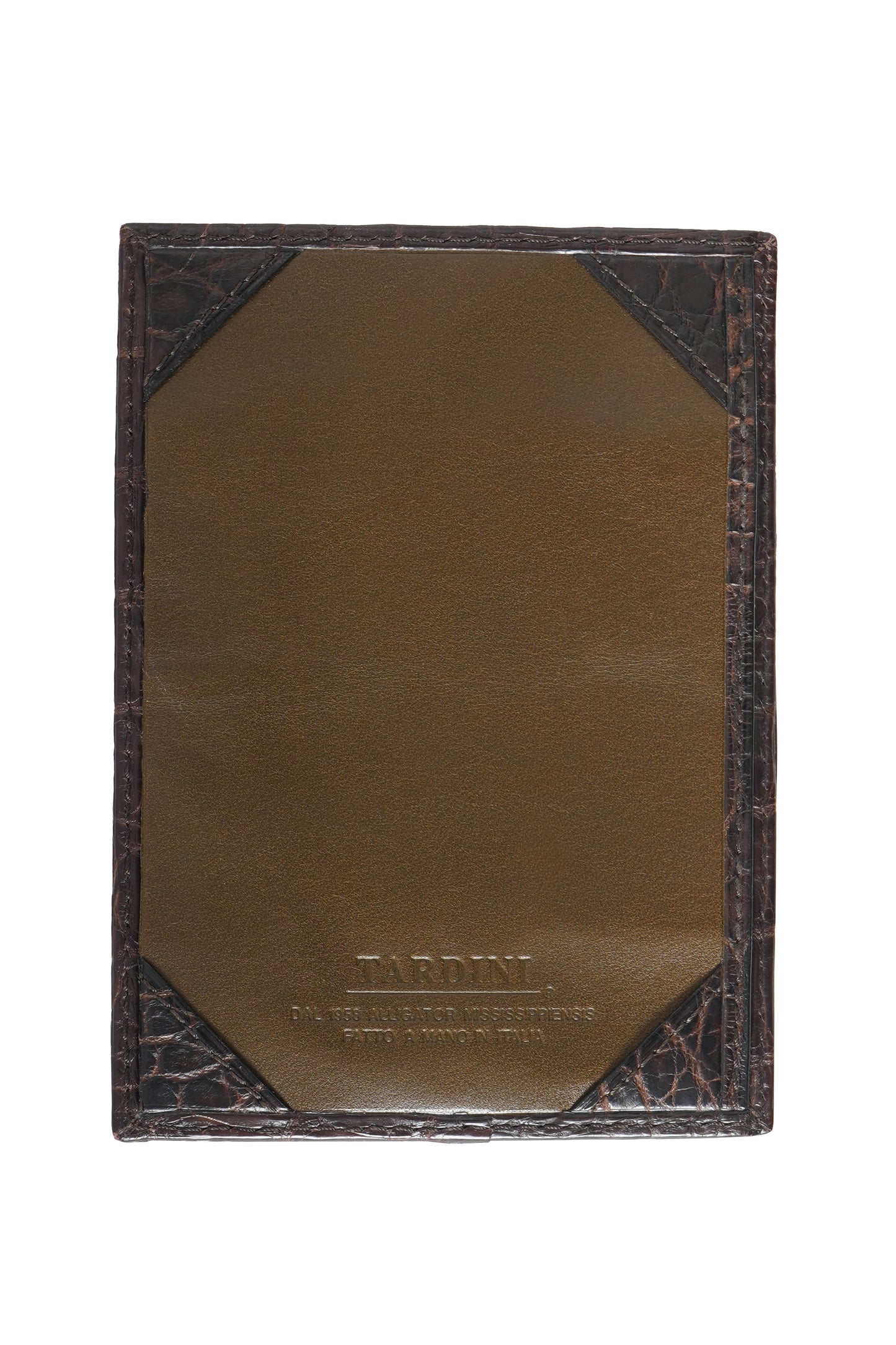 Tardini Full-Grain Calfskin-Alligator Leather Cardholder