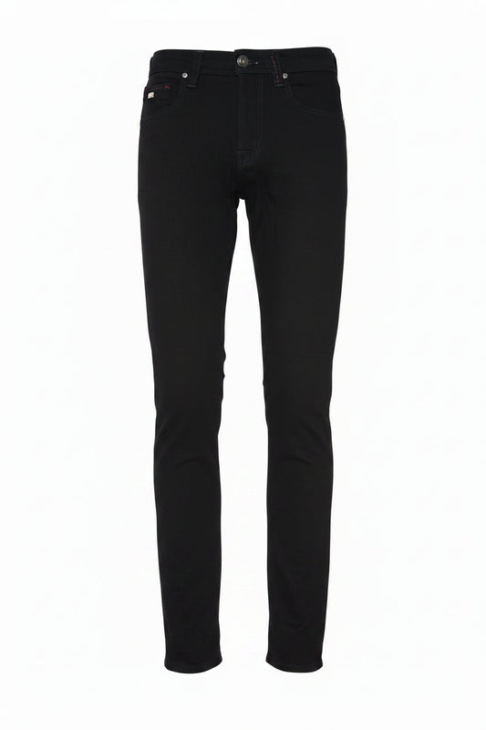 Tramarossa Solid Black Denim Pants