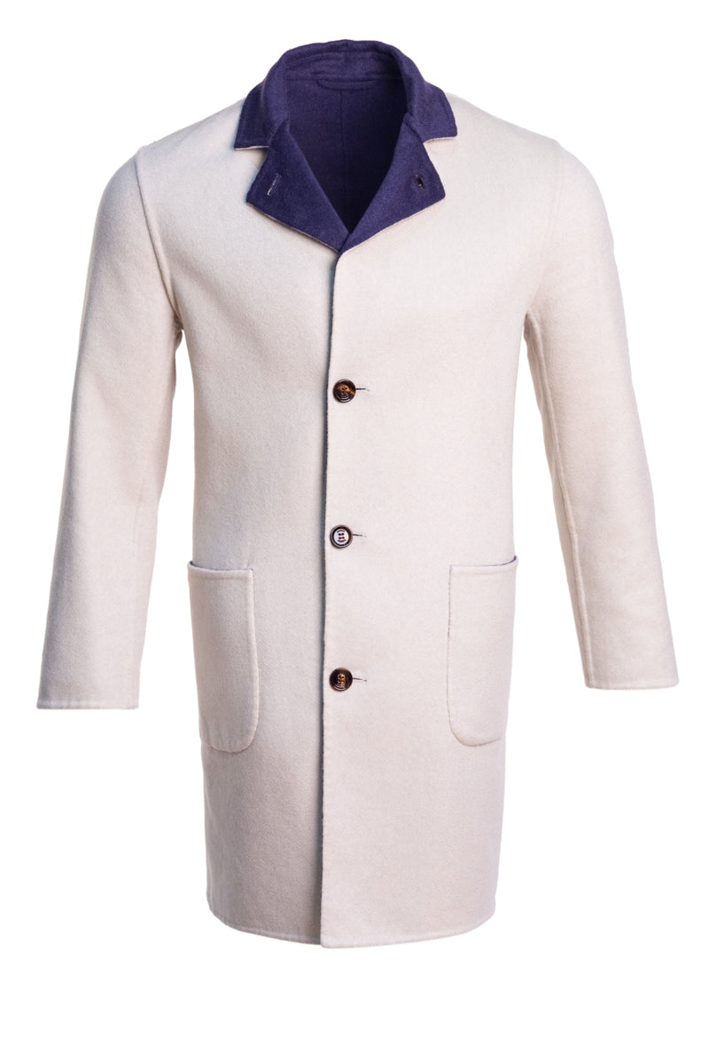 Kired by Kiton PARANA1 Cashmere Reversible Overcoat