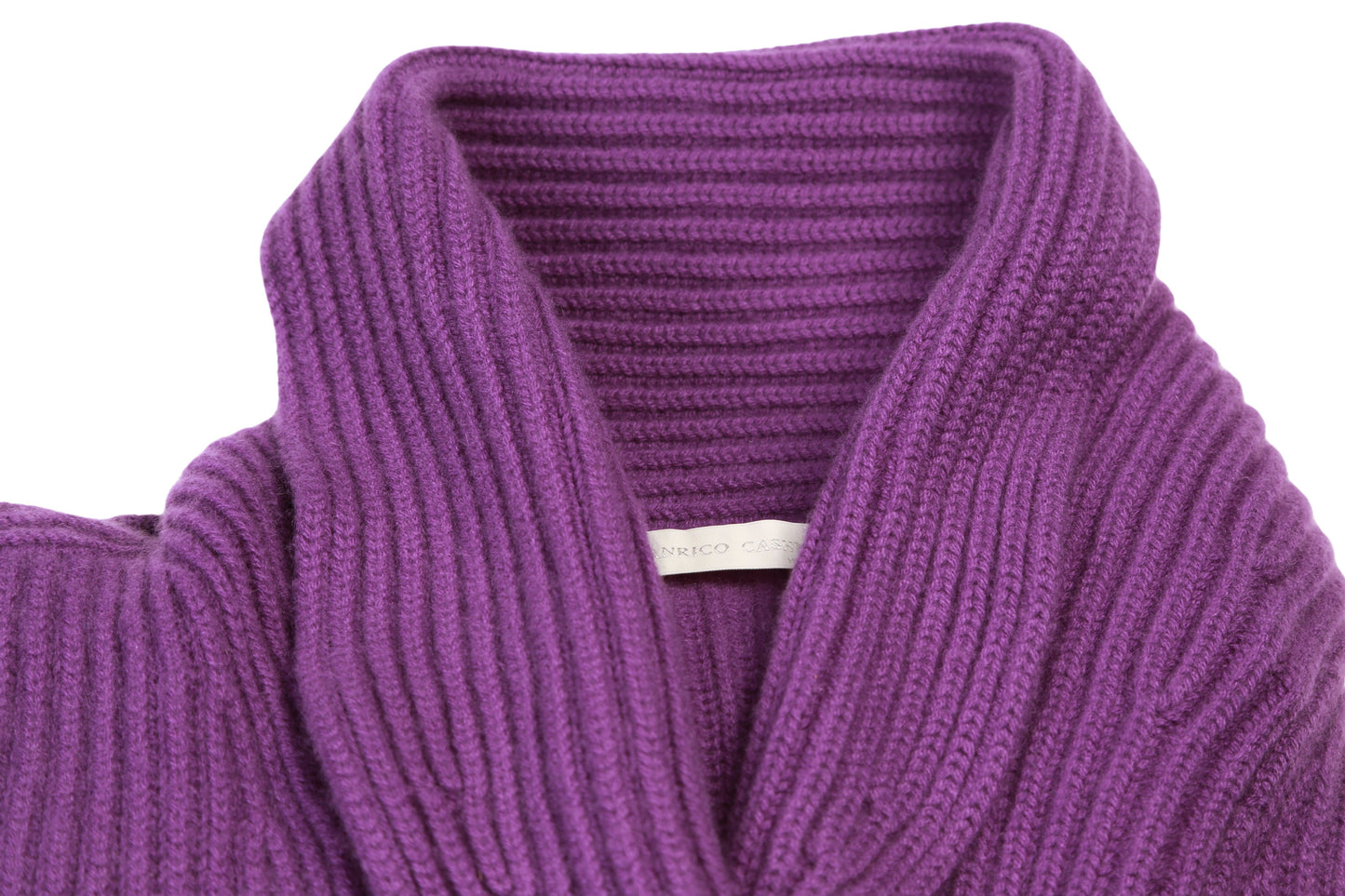 Manrico Purple Cashmere Knit Button Down Cardigan
