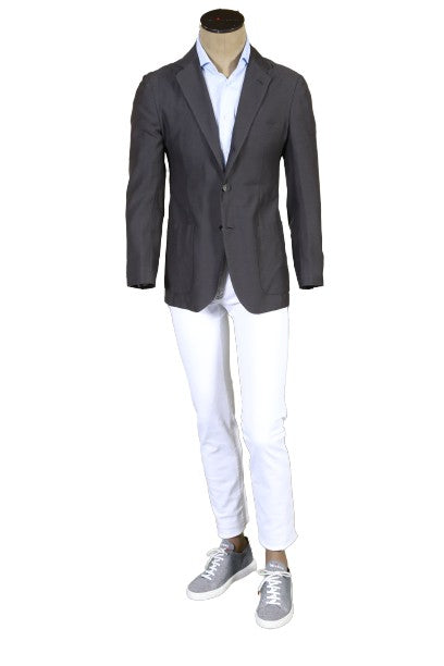 Kiton Solid Cotton-Cashmere Sport Jacket